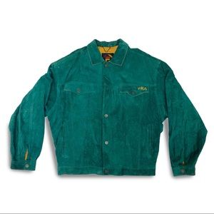 Green Suede Fila Jacket